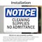 Signmission Cleaning Supplies No Admittance OSHA Notice Sign, Vinyl Decal, 10in W x 7in L, 2PK OS-2PACK-NS-D-710-L-10652 - alternate 2